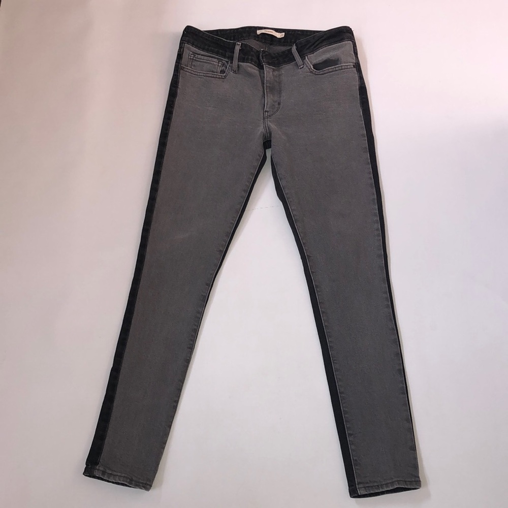 Levi’s 711 skinny gray/black jeans